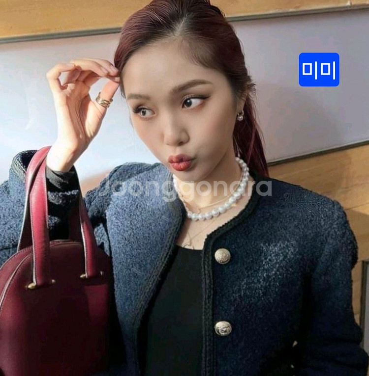 [새상품] 진주 목걸이 남녀공용 자동푸싱 잠금장식--4
