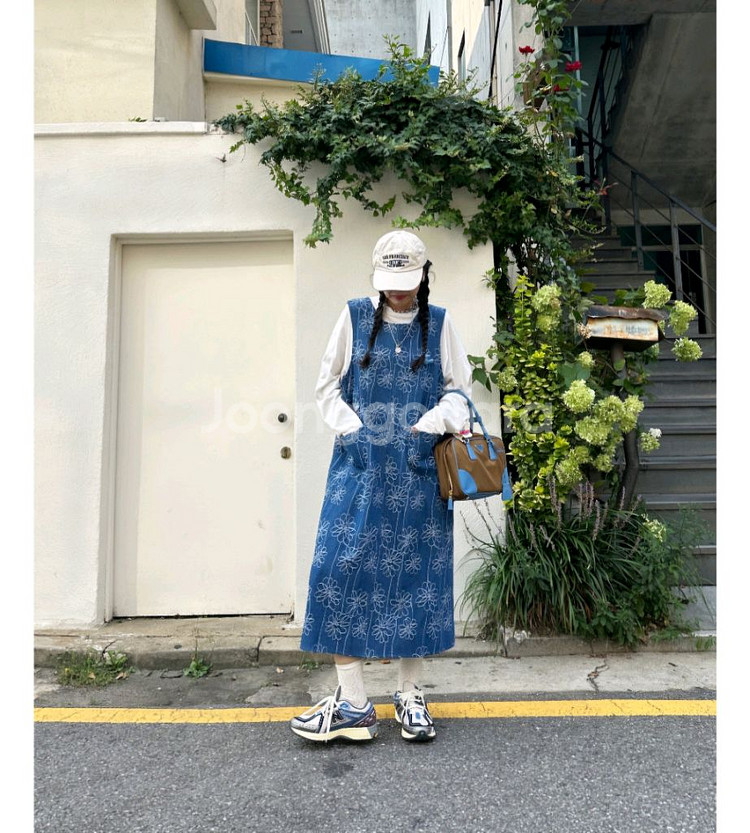 메르시제이부티크 엘빈 데님 투웨이 롱원피스(M)--1