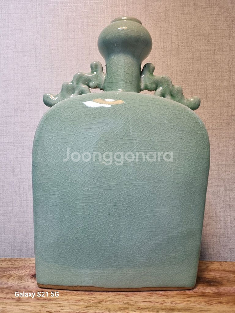중국 명품 청자 운이 대형 편병 도자기 -높이40cm--1