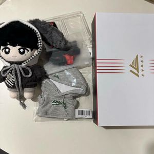 티원 케리아 20cm 인형, 후드티, 월즈 유니폼 일괄