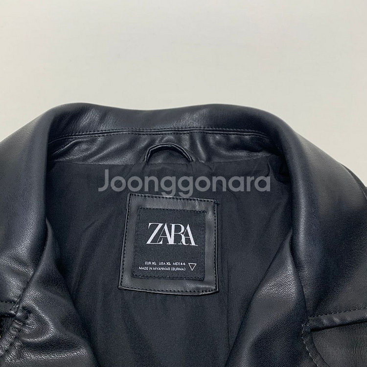 ZARA 자라 인조가죽 라이더자켓 (XL)--2