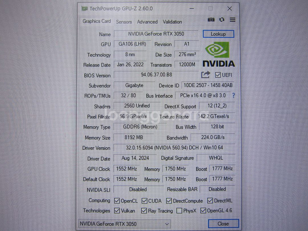 기가바이트 지포스 RTX 3050 EAGLE D6 8G--3
