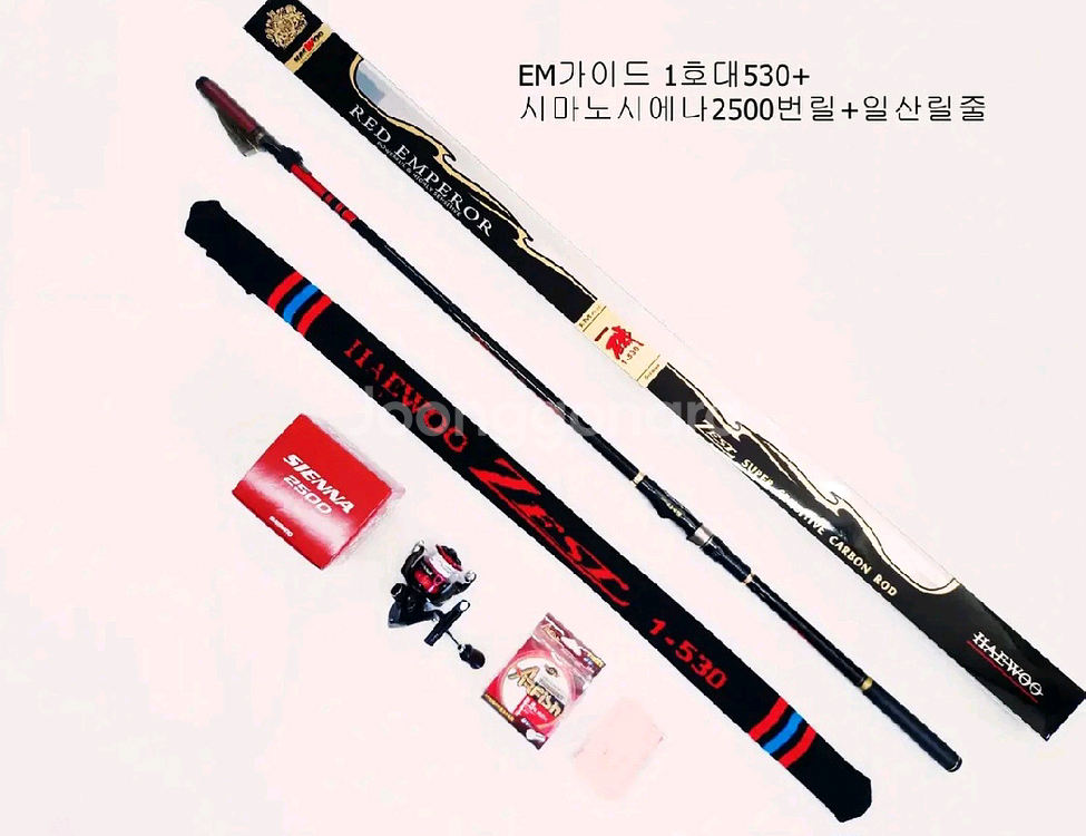 EM가이드1호대+시마노시에나2500번릴+릴줄--0