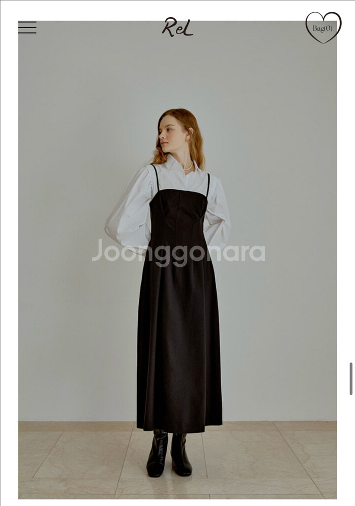 리엘 뷔스티에 원피스 블랙 M--5