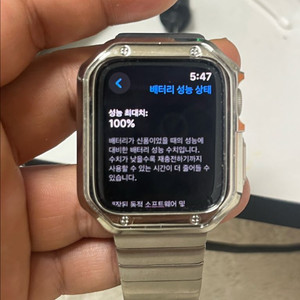 애플워치 SE1 44MM 실버 핍니다