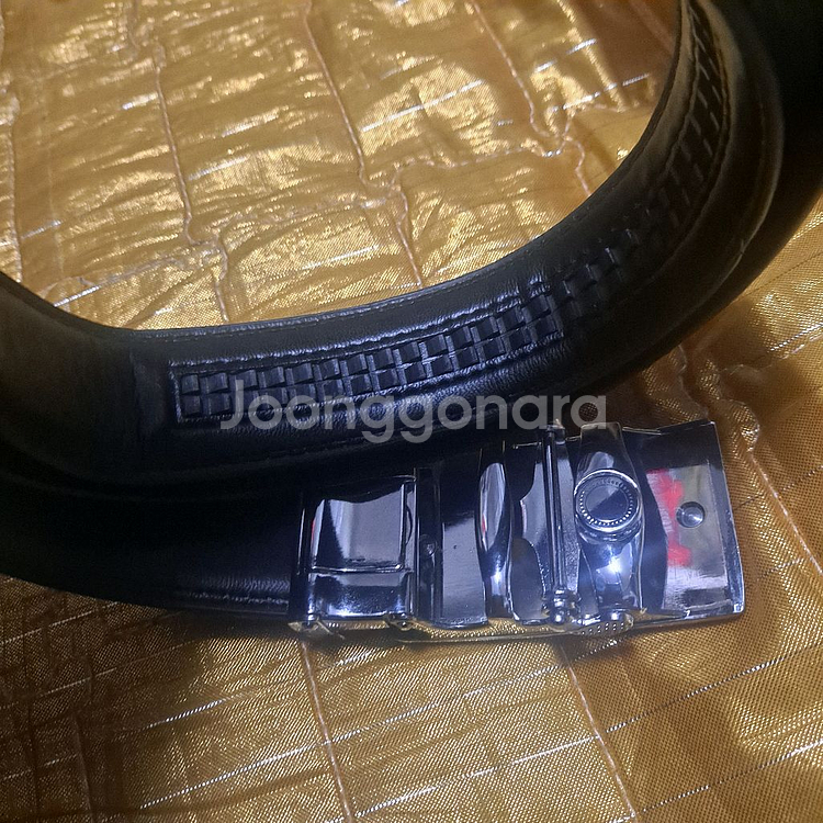 [새제품] 신사용 자동 버클 가죽 벨트--2