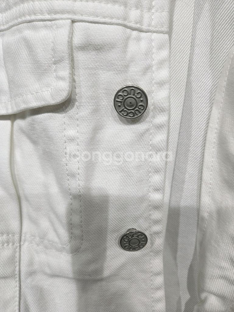 구찌 화이트 데님 자켓--8