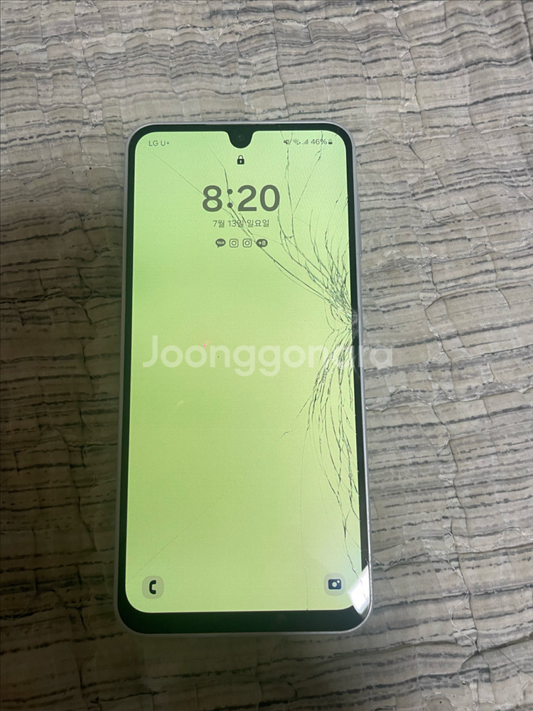 갤럭시A16 부품용 액정이상--1