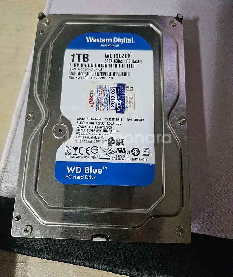 하드hdd 1테라 WD Blue 팝니다.--0