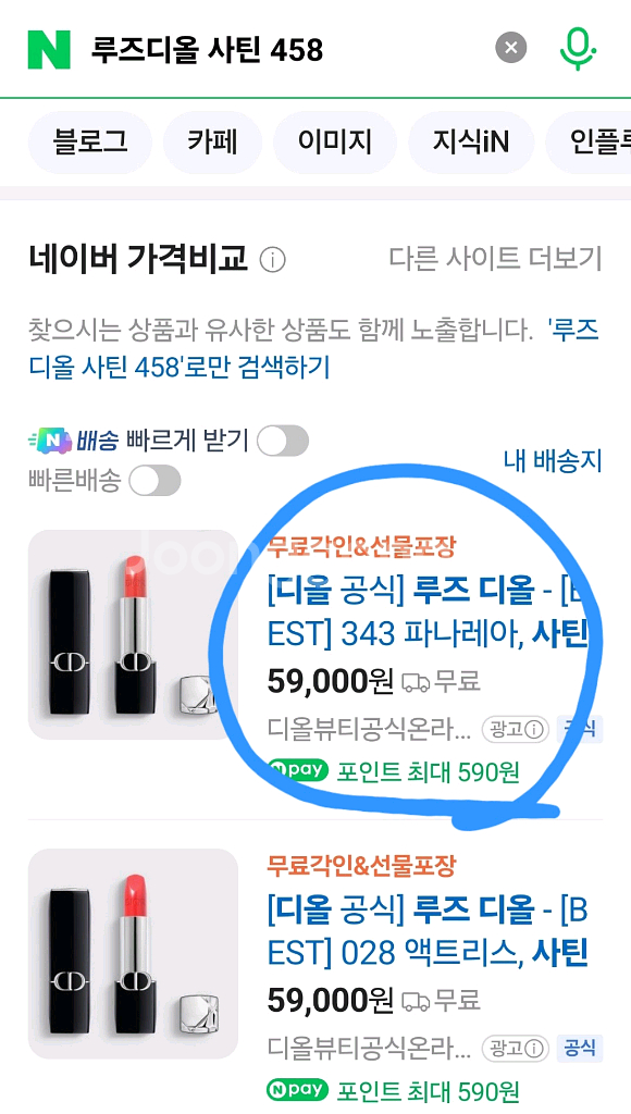 루즈디올 사틴 458/립스틱--4