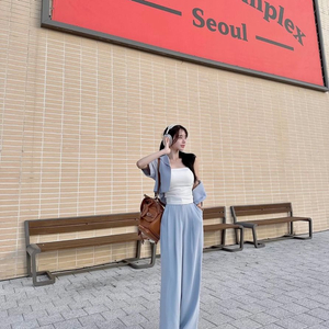 메이윤 찰랑 쿨 와이드 슬랙스 소라 s사이즈