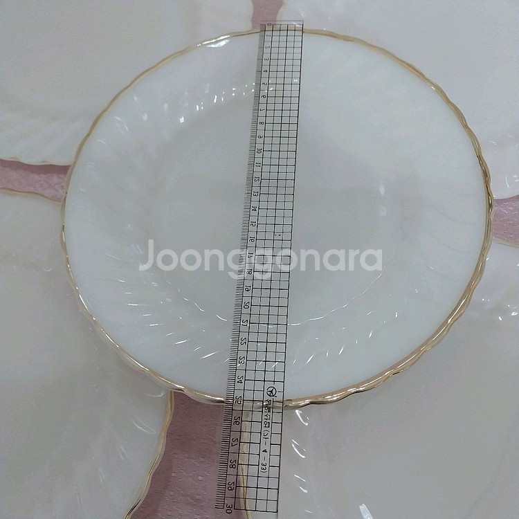 오래된 빈티지 레트로 대형접시 앵커호킹 밀크글라스--5