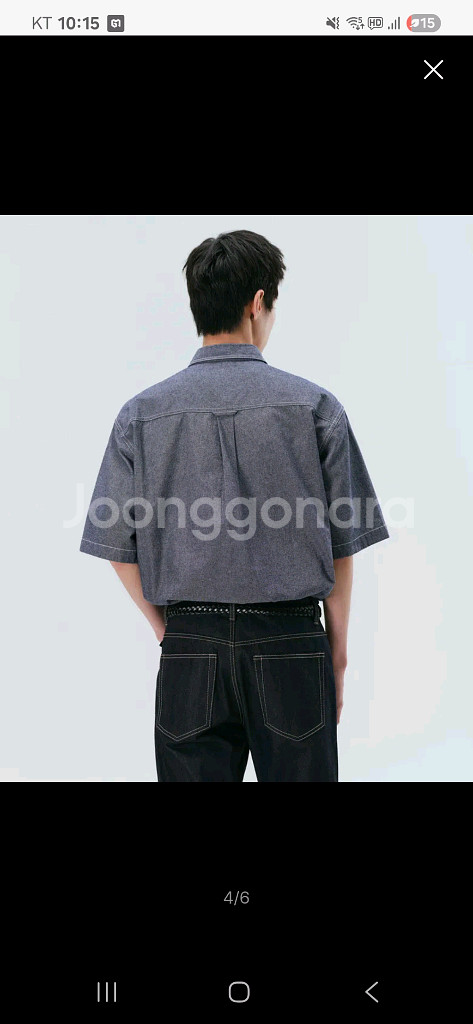 무신사 스탠다드 샴브레이 블루 m 새상품 팝니다--6