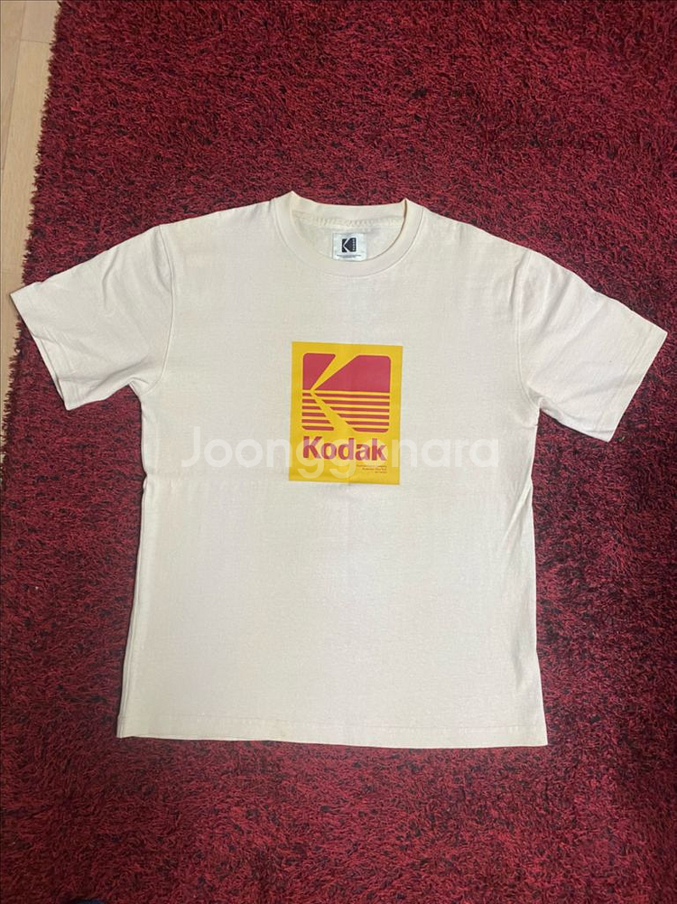 코닥 KODAK 아이보리 빅로고 반팔 티셔츠 판매--0