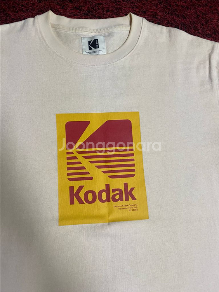 코닥 KODAK 아이보리 빅로고 반팔 티셔츠 판매--1