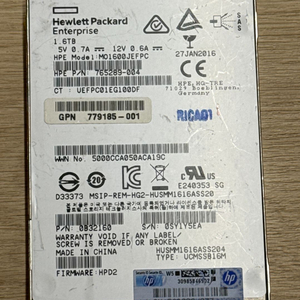 HP MO1600JEFPC 서버용 SAS SSD