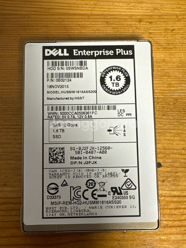 DELL 서버용 HGST MLC SAS SSD--0
