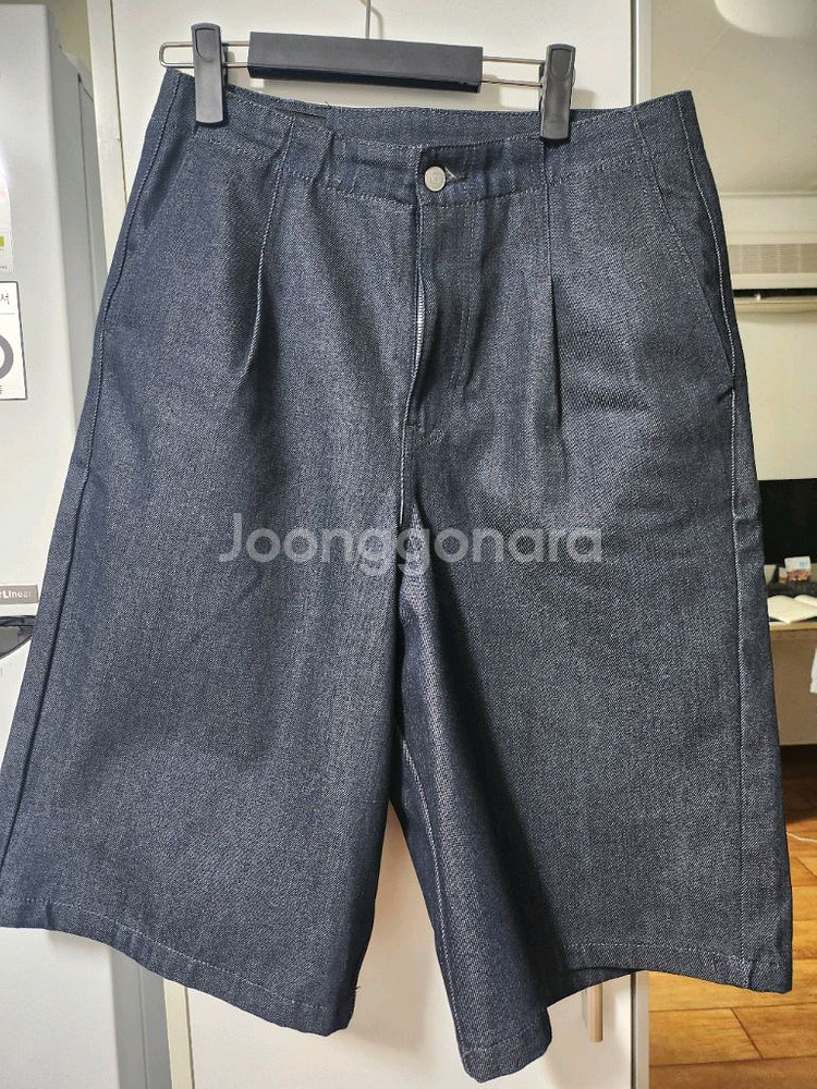 자라 와이드 레그 턱 버뮤다 팬츠40(kr31)--2