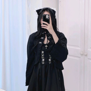 고스 / 지뢰계 / 멘헤라 : 뮤뮤 네코 후드 가디건