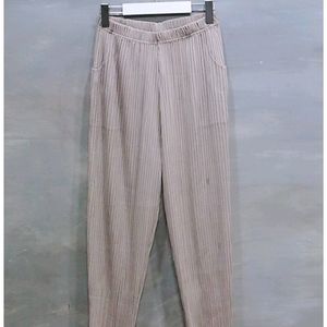 [F] 플리츠미 콤비 플리츠 포켓 배기 팬츠