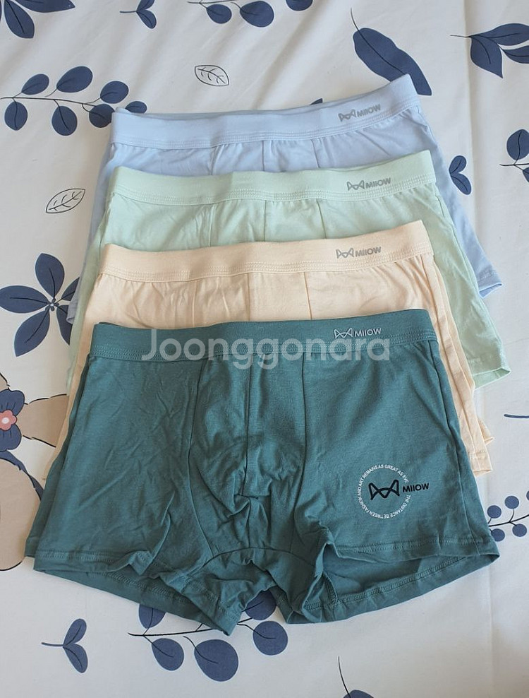 무형광 순면 남아 팬티 두세트 총8p 일괄(새상품)--0