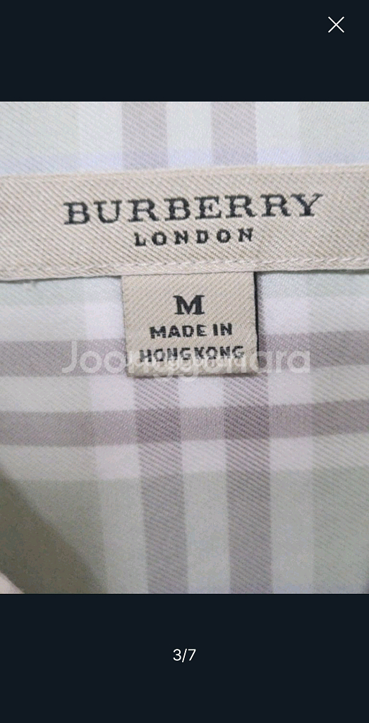 (M) 버버리 반팔남방 체크 반팔셔츠 로고 포켓 매장판--2