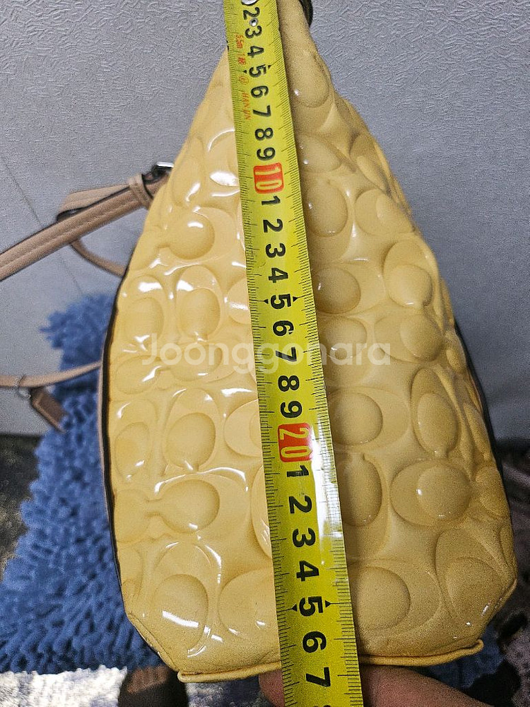코치 옐로 빅빽 크로스 숄더백 가죽--9