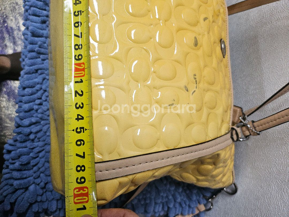 코치 옐로 빅빽 크로스 숄더백 가죽--8