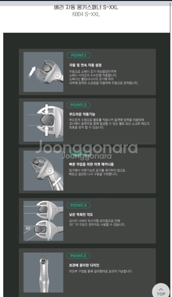 WERA 베라 라칫 자동 몽키 스페너 5종세트--3