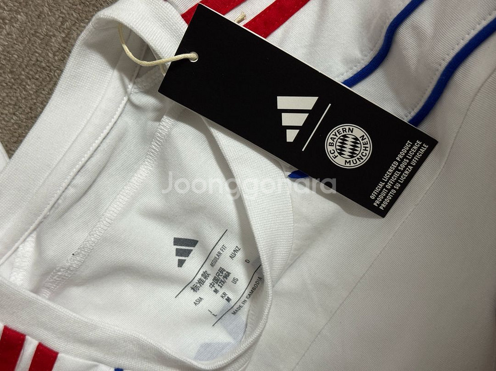 아디다스 FC바이에른 UBP 반팔 티 M사이즈 새상품--4