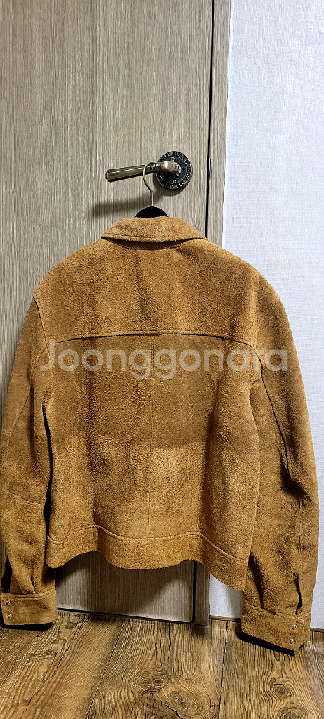 자라 천연가죽 스웨이드 자켓--1