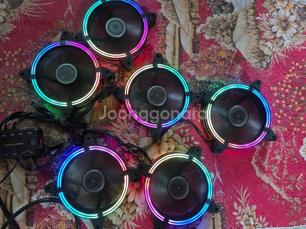 PSIONIC 레인보우 LED 팬 6개 120mm--0