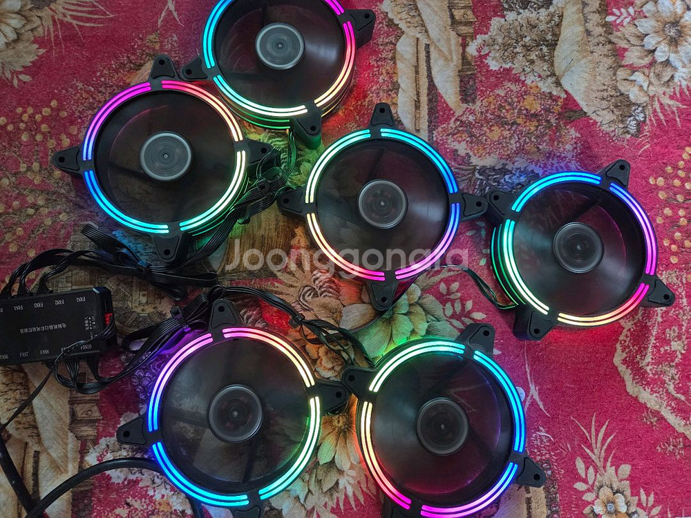 PSIONIC 레인보우 LED 팬 6개 120mm--4