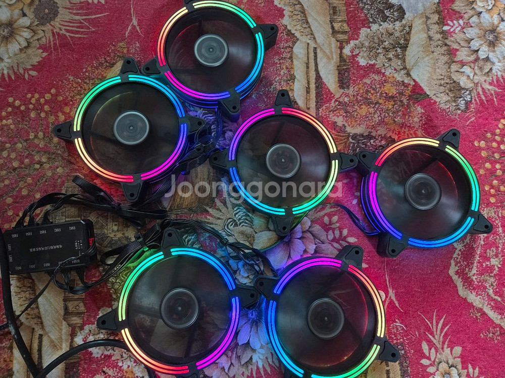 PSIONIC 레인보우 LED 팬 6개 120mm--5