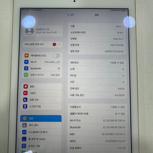 아이패드 에어2 64GB 셀룰러 팝니다.