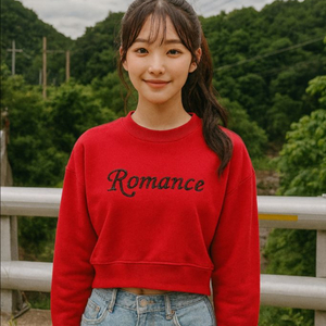 [여자 95]포에버21 새상품 로맨스 레터링 크롭맨투맨