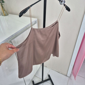 끈나시 크롭 실크 뷔스티에ㅡ무배