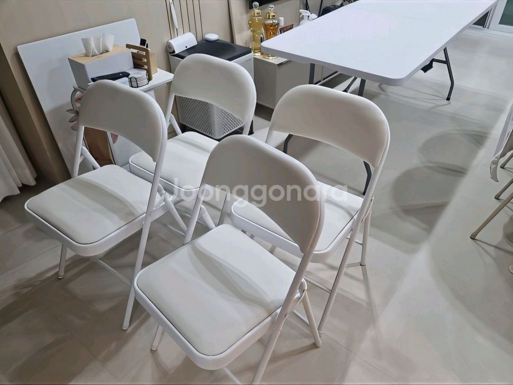 [최저가]접이식 폴딩 간이 공부 책상 테이블 식탁 의자--3