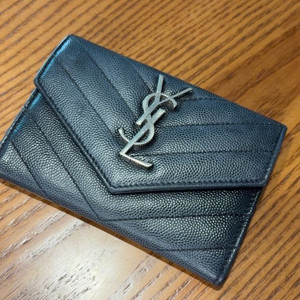입생로랑 카드지갑 블랙