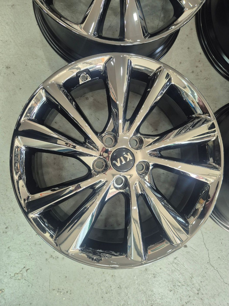 카니발 19인치 블랙크롬 순정휠--2