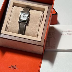 에르메스 H아워 가죽 시계 46022-HERMES