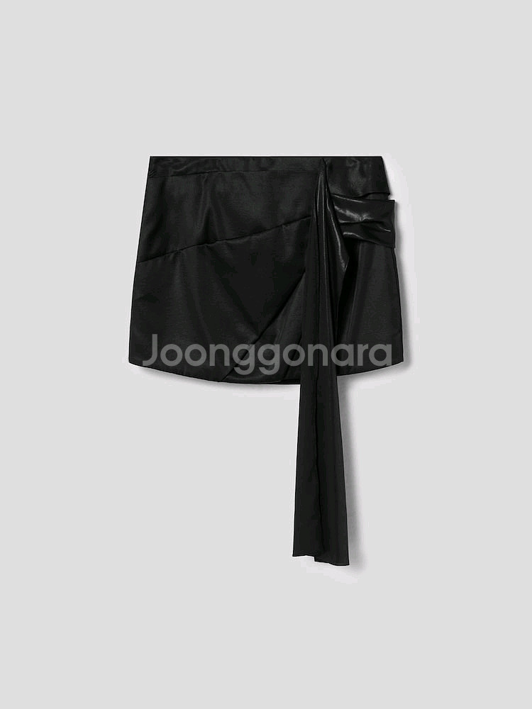 준지 드레이프 스커트--0