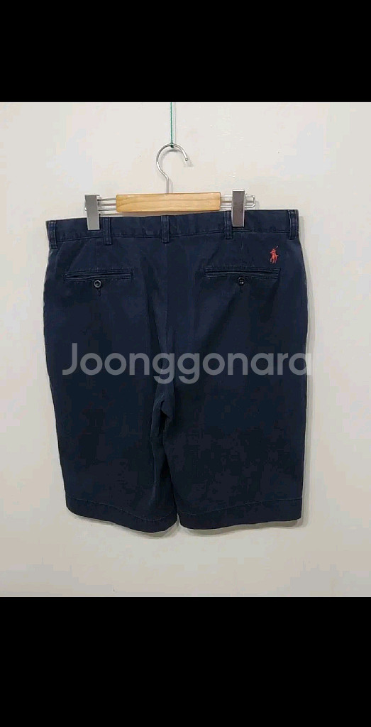(34) 랄프로렌 폴로 반바지 네이비 코튼 하프팬츠--5