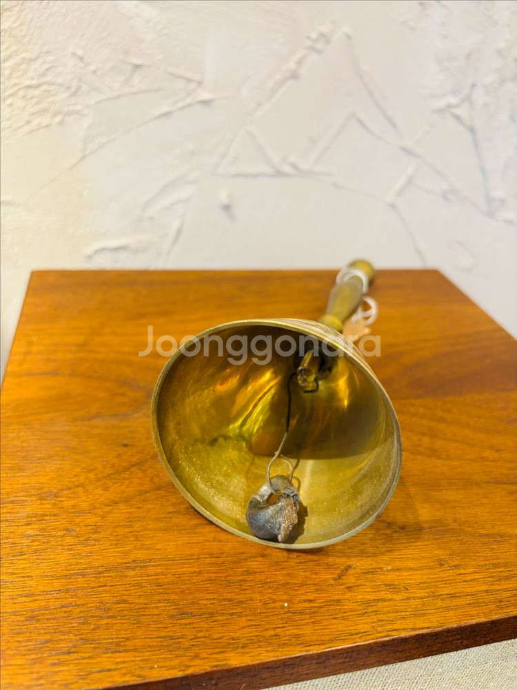 빈티지 손잡이 황동 벨 종 중형--1