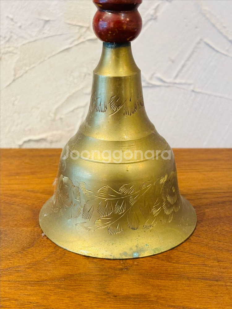 빈티지 손잡이 황동 벨 종 중형 #2--1