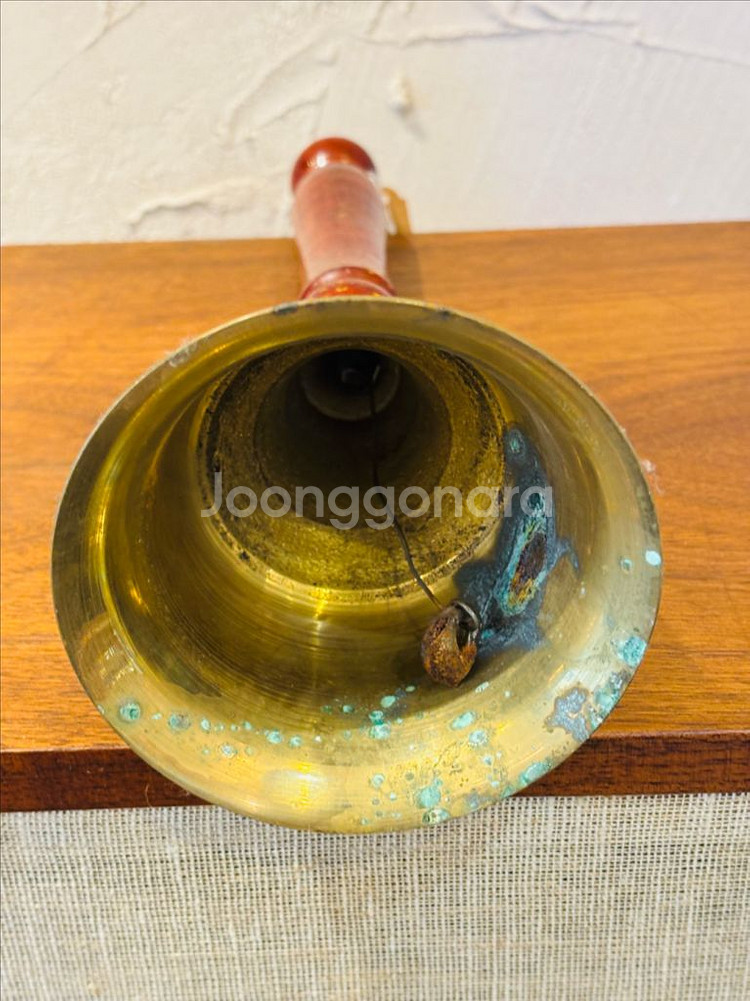 빈티지 손잡이 황동 벨 종 중형 #2--2