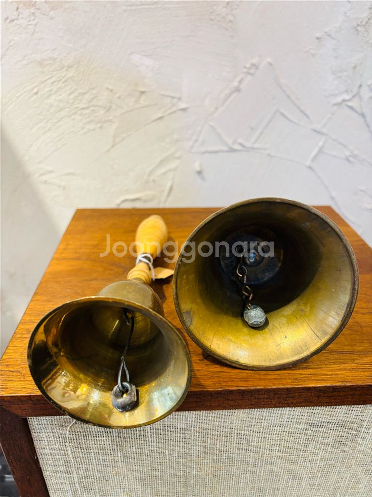 빈티지 손잡이 황동 벨 종 중형 #3.4--3