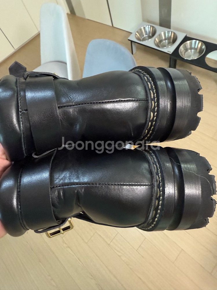 톰브라운 레더부츠 블랙 9사이즈--5