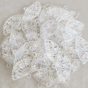 고리파츠 부채 오로라투명 40개 일괄