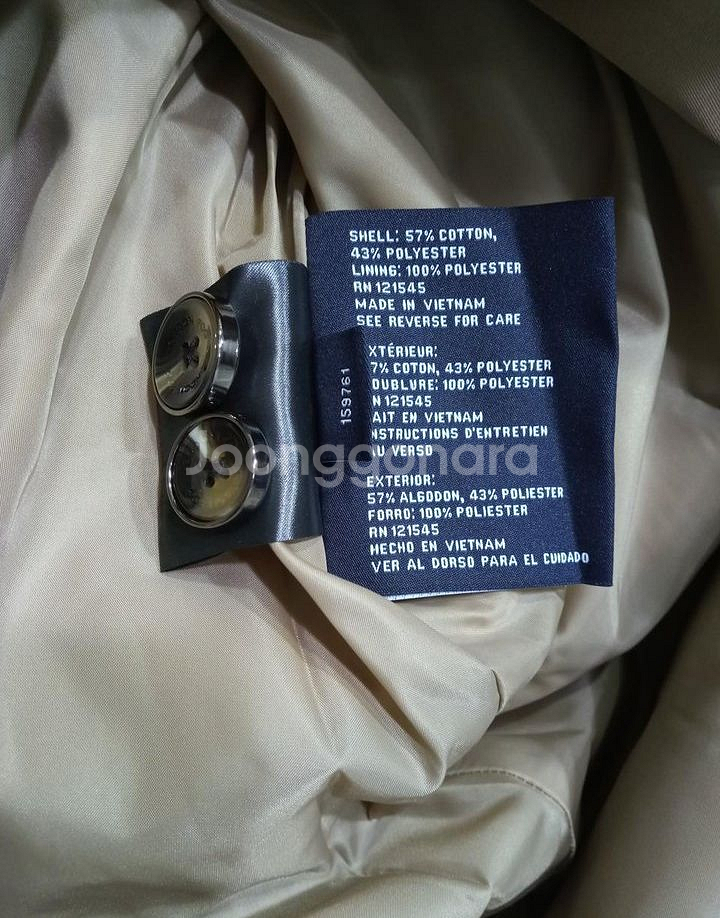 런던포그 후드 트렌치코트 XL--8